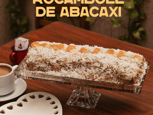 rocambole de abacaxi tropical