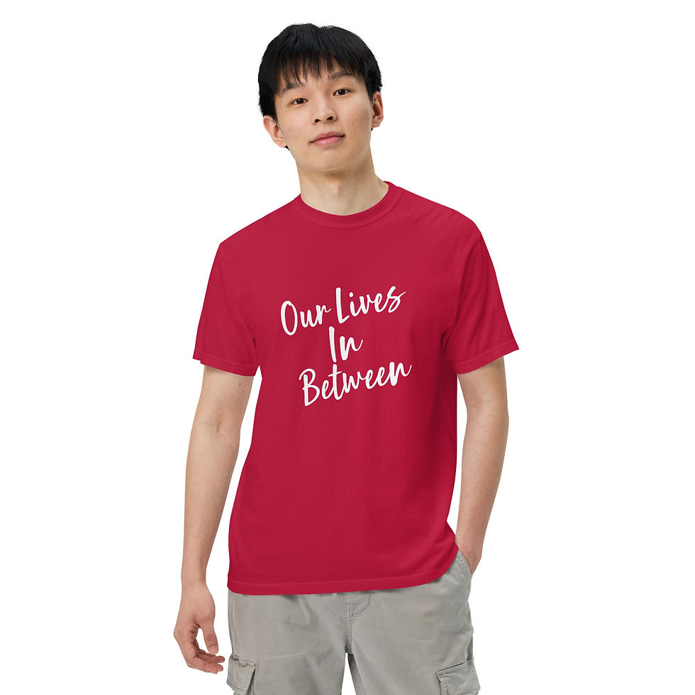 Thumbnail: Our Lives In Between - Men’s garment-dyed heavyweight t-shirt