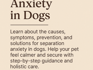 🐾 Separation Anxiety in Dogs: The Complete Deep-Dive (+ Step-by-Step Plan)