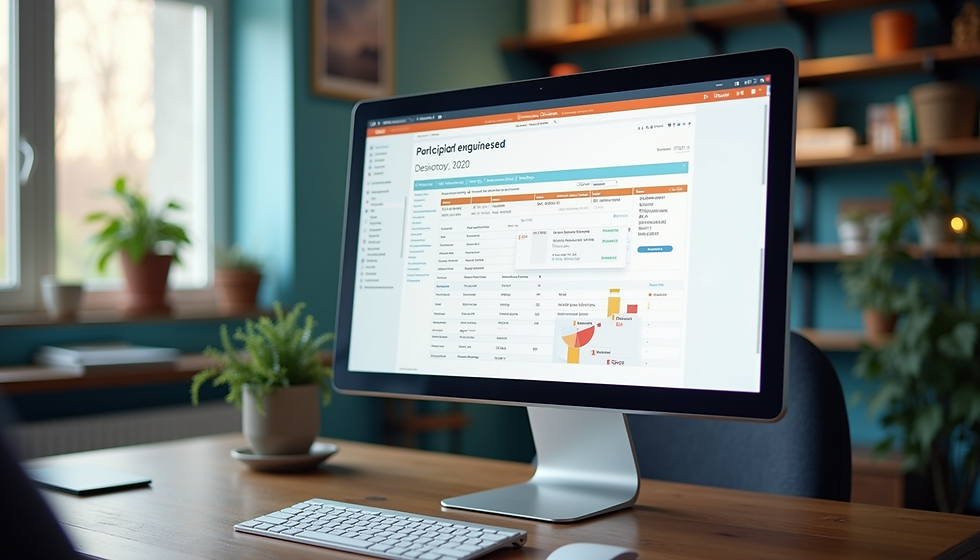 Eye-level view of a computer screen showing a participant enquiry dashboard for NDIS providers