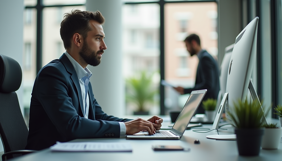 Real estate agent checking CRM data accuracy