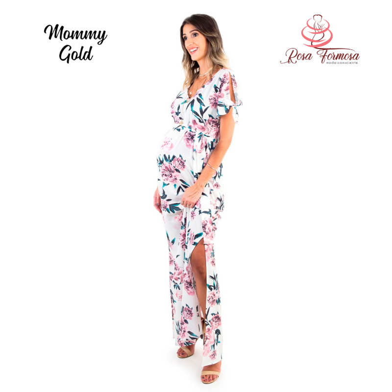 Miniatura: Vestido Gestante Longo Cecília Floral