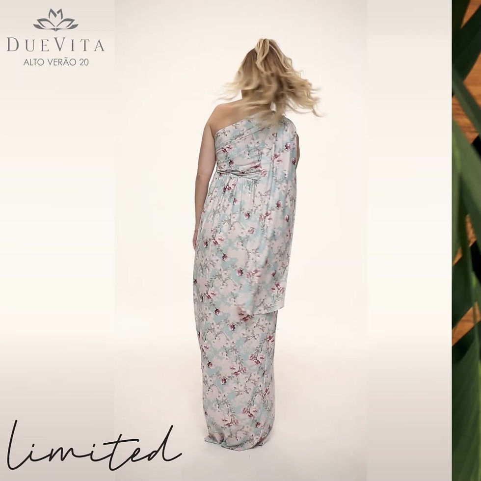 Miniatura: Vestido Gestante Longo Um Ombro Capa Floral Verde