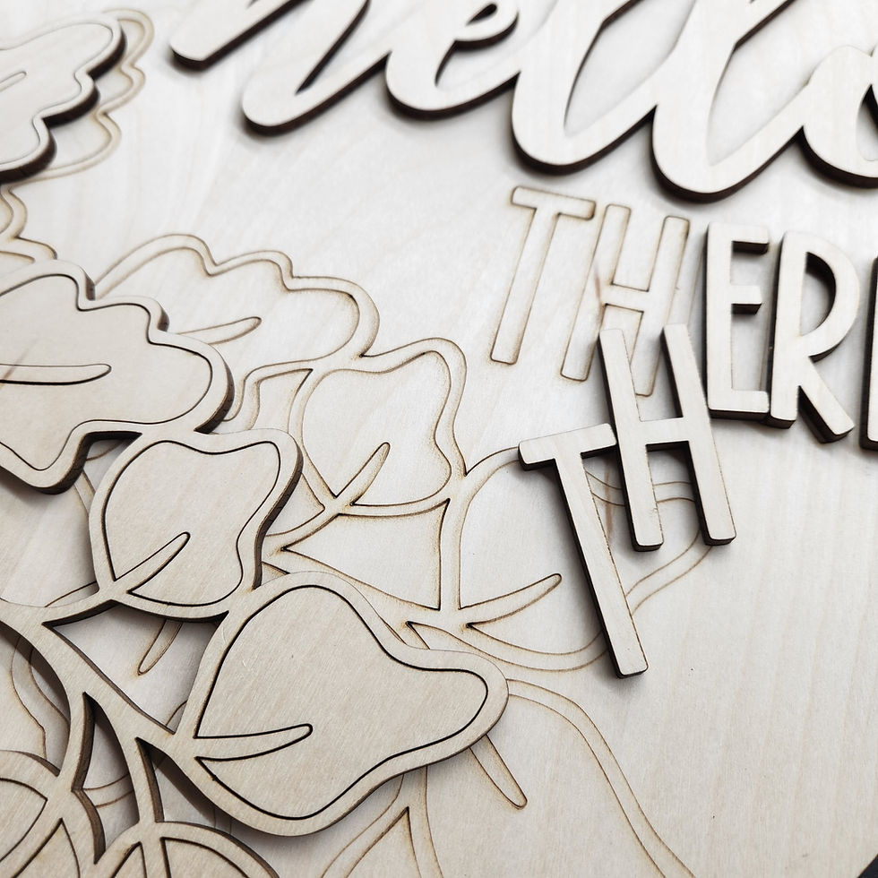 Thumbnail: Wooden sign: Hello There friends