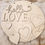 Thumbnail: Round wood door hanger: Hello Love