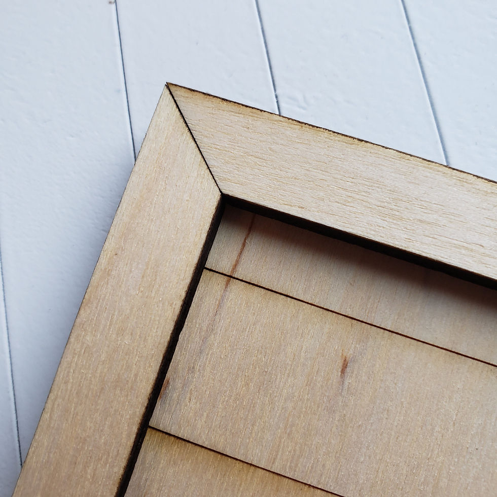 Thumbnail: Wood blank frame with shiplap backer