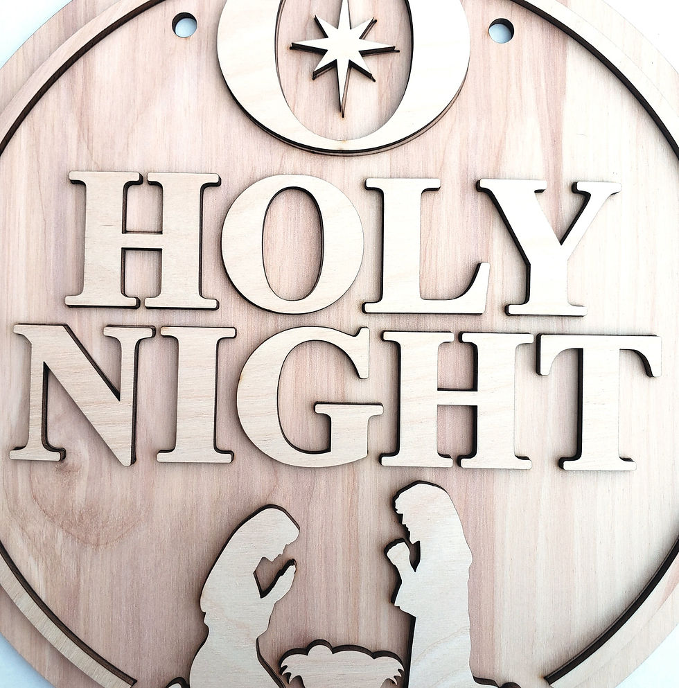 Thumbnail: Wooden Christmas sign: "O Holy Night"