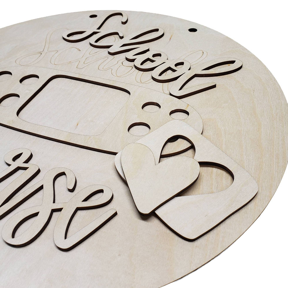 Thumbnail: Wooden School's Out sign