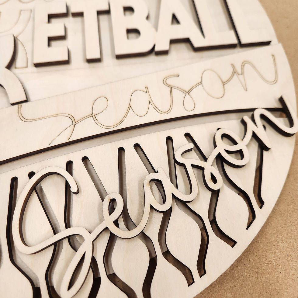 Thumbnail: Volleyball Season layered wood cutout