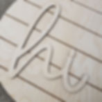 Wooden cutout hi sign