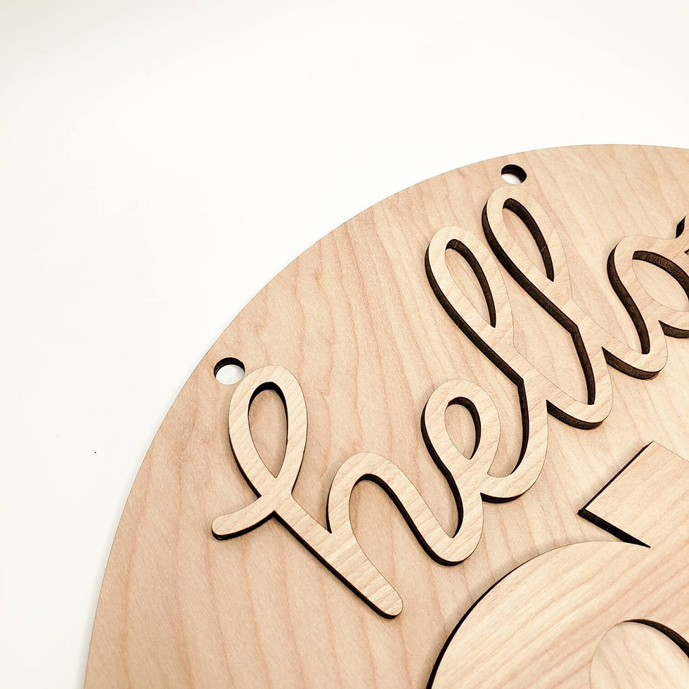 Thumbnail: Wooden sign: Hello, Wonder Wood