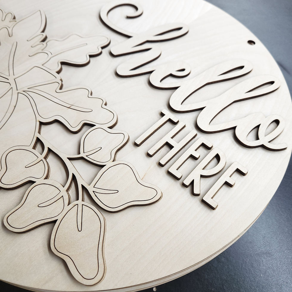 Round wooden sign: Grow Wild, There