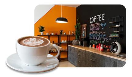 A freshly made coffee in a cosy café setting, perfect for a break during the Tasmanian Fibre Festival in Launceston.