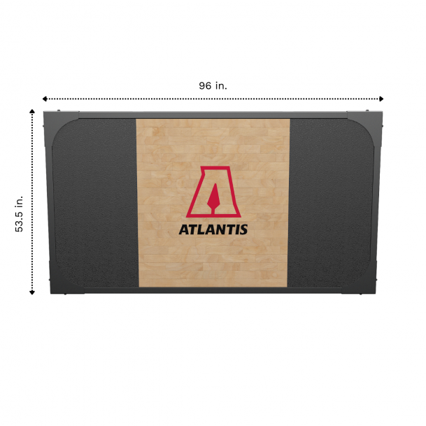 Platform with hardwood surface 2