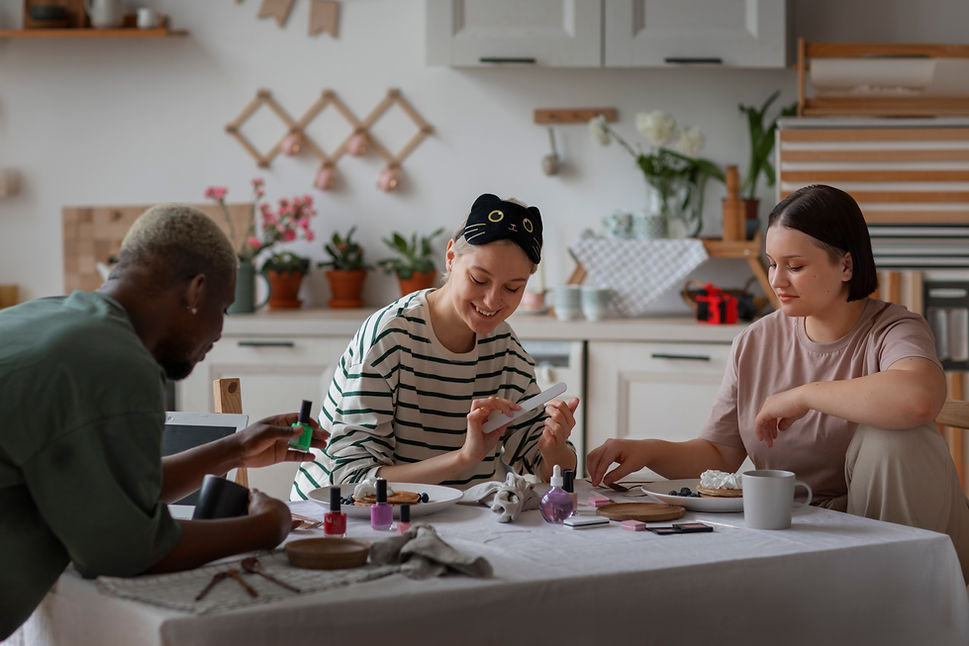 front-view-friends-getting-manicure