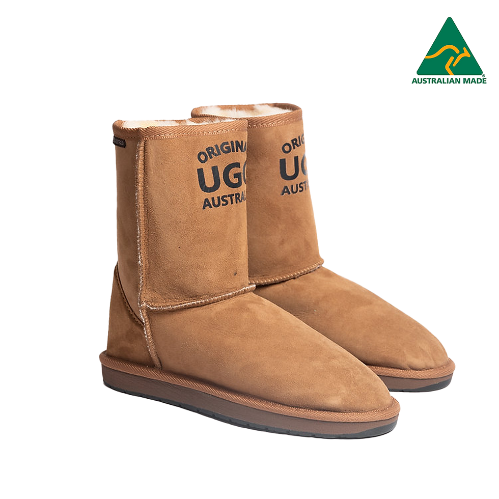 Thumbnail: Original UGG Australia Australian Made Mid Classic Chestnut Logo Print