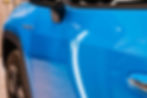 Blue Car Large Dent