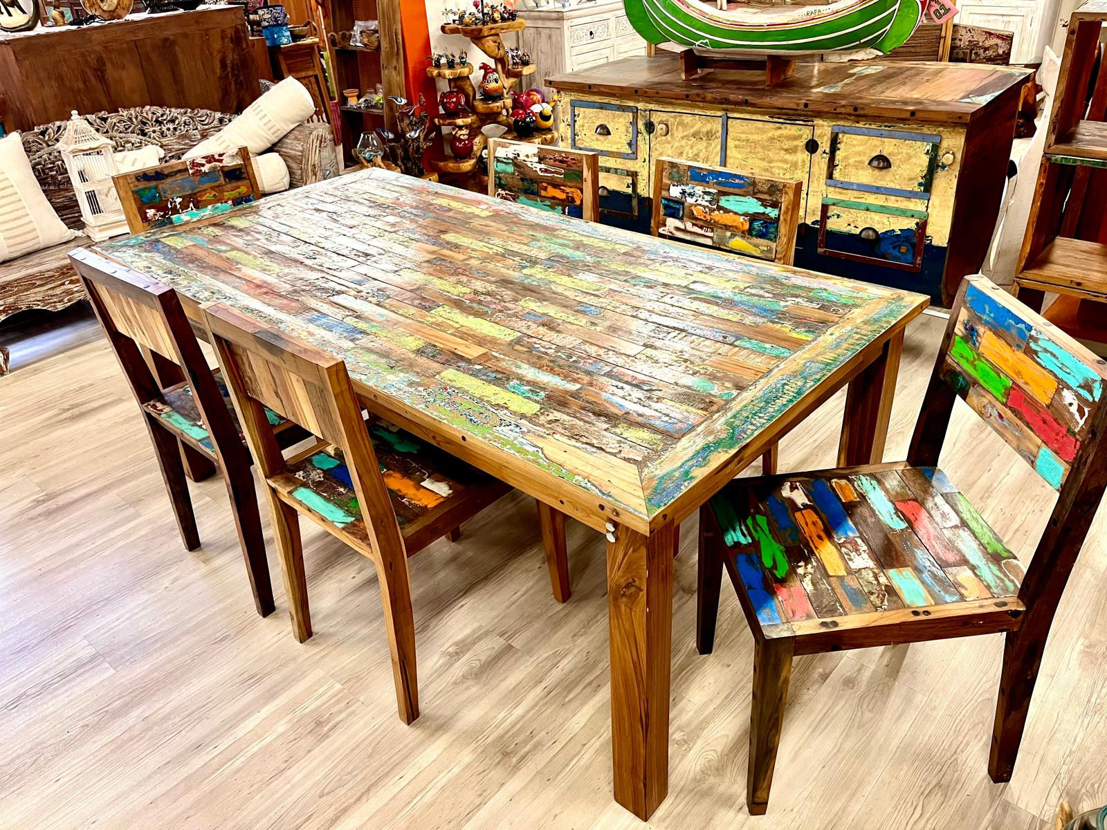 Tavolo con Sedie Color Recycling