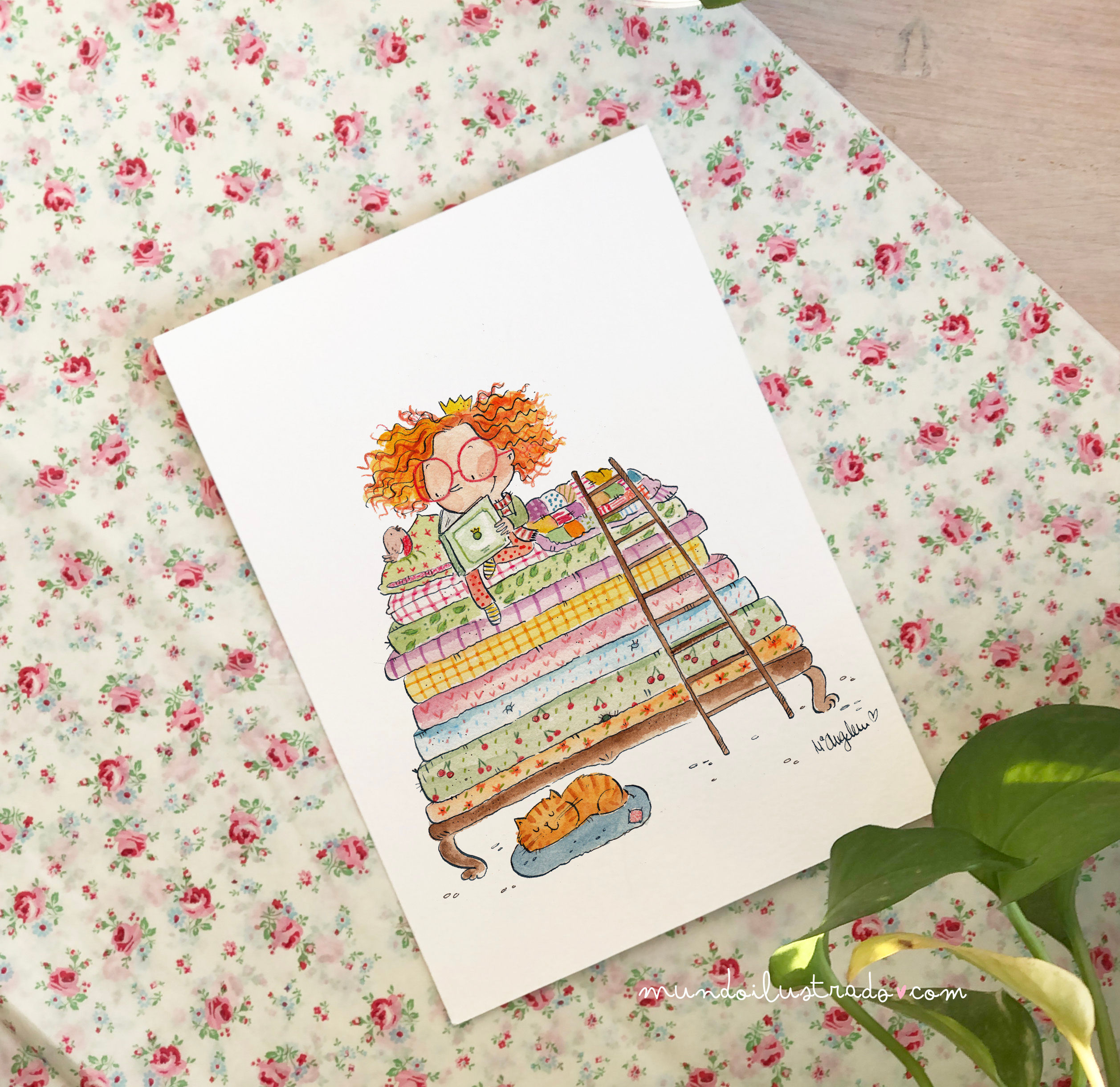 Lámina "la princesa y el guisante"