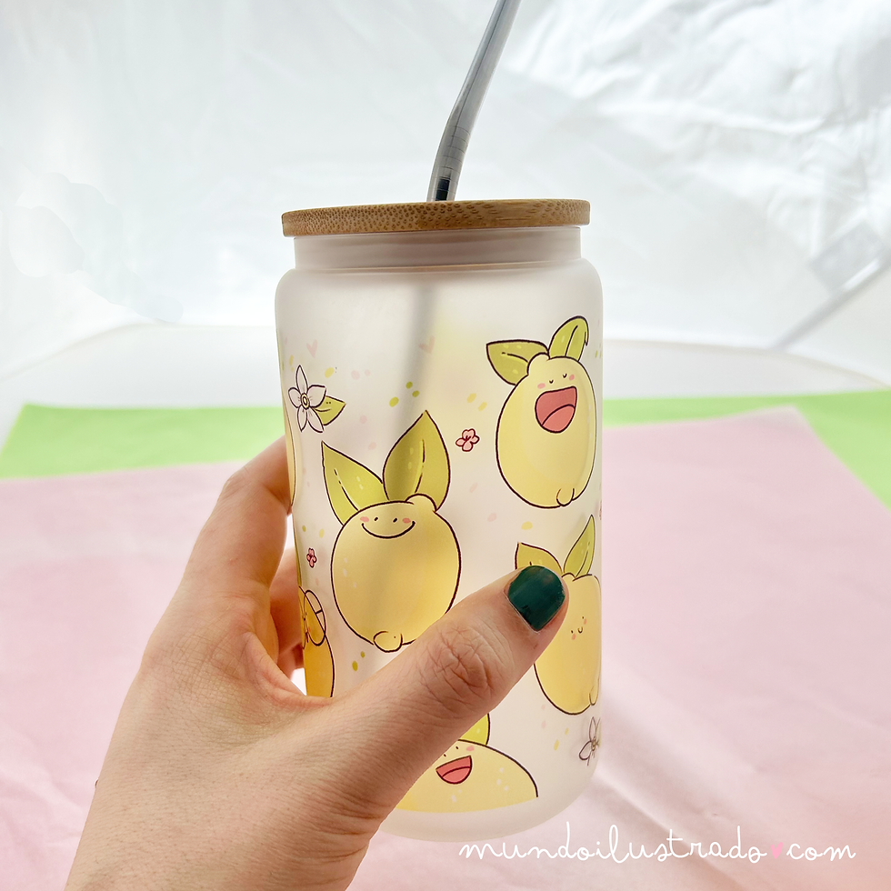 Miniatura: Vaso de cristal "Limoncicos"
