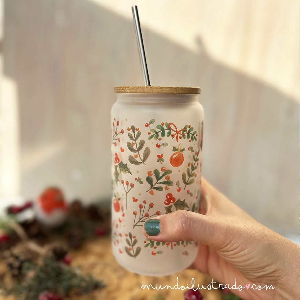 Miniatura: Vaso de cristal "Navidad Natura"