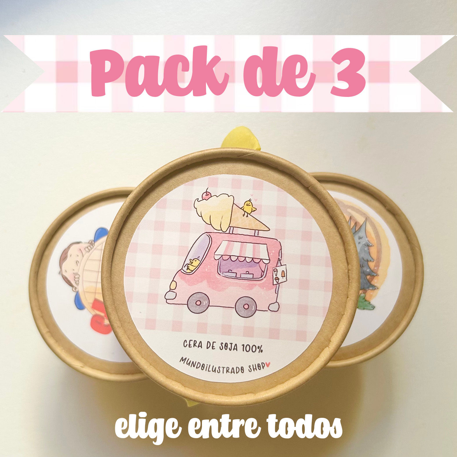 Pack de 3 tarrinas wax melts