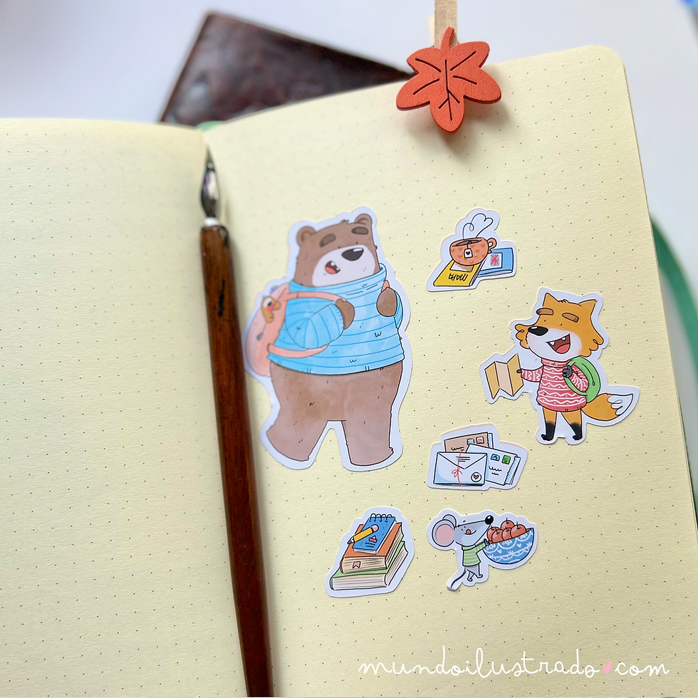 Miniatura: Hoja de pegatinas "Un viaje inesperado"