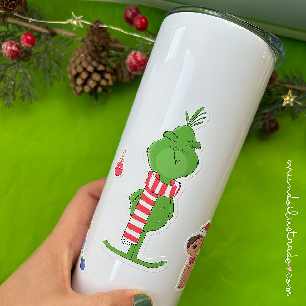Miniatura: Hoja de pegatinas "El Grinch" (fan art)