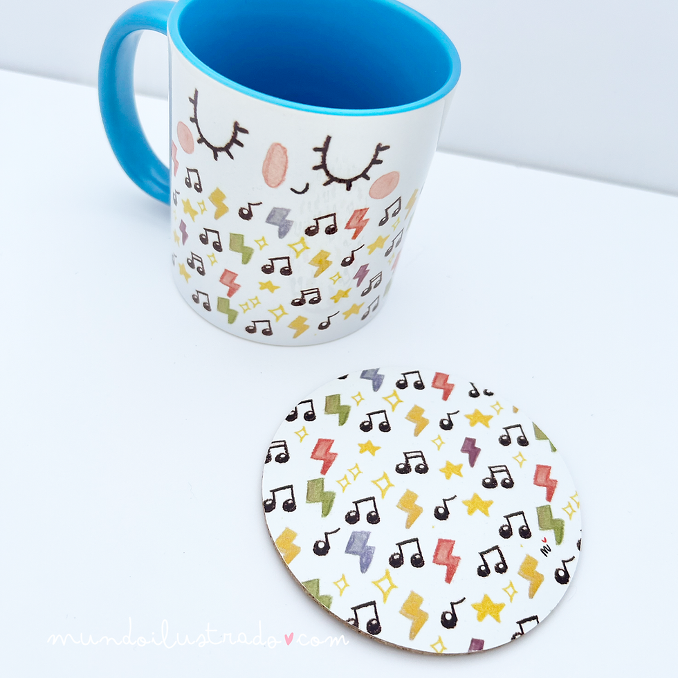 Miniatura: Taza con carita "Música"