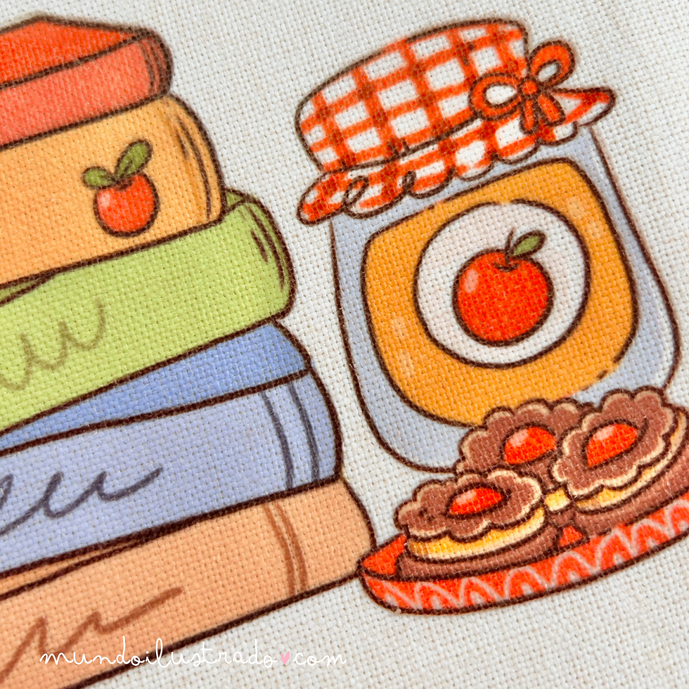Miniatura: Bolsa "Picnic del club de lectura" (Manzana))
