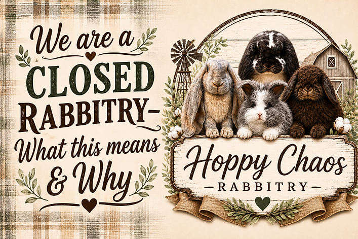 Title Page for We are a Closed Rabbitry