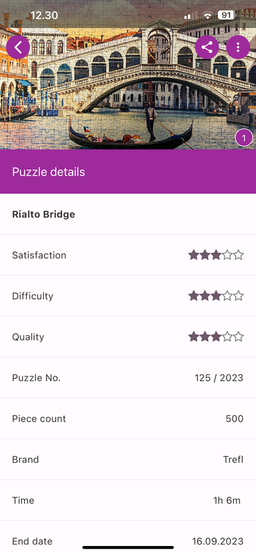 puzzle collection tracking