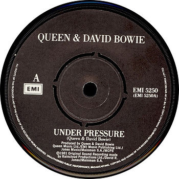 7" Side A - Queen & David Bowie Under Pressure