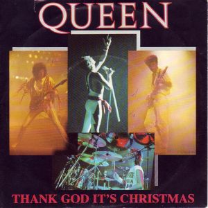 Single Artwork for Queen's Single "Thank God It's Christmas"