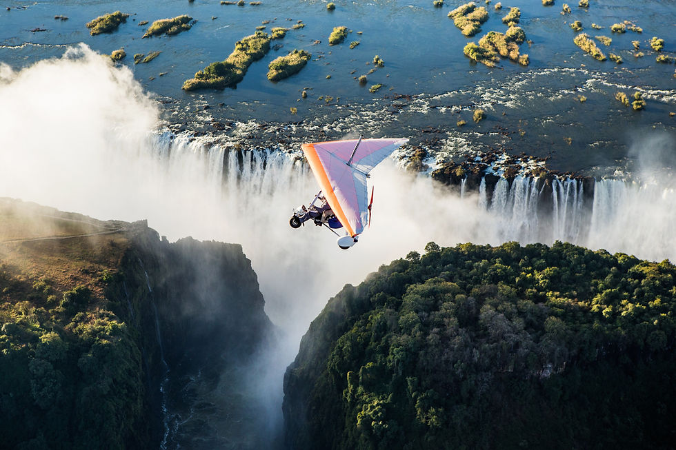 Microlight over Vic Falls