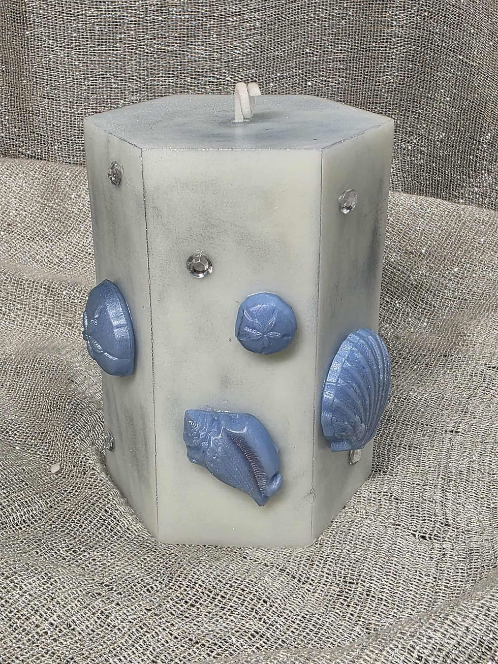 Thumbnail: Seashell pillar candle