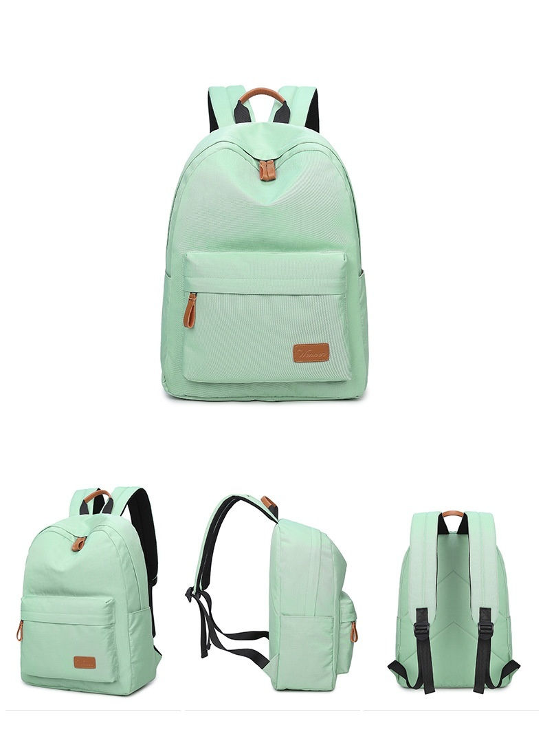 Thumbnail: Casual Solid Women Backpack School Bag Large Capacity For Teenagers Girls