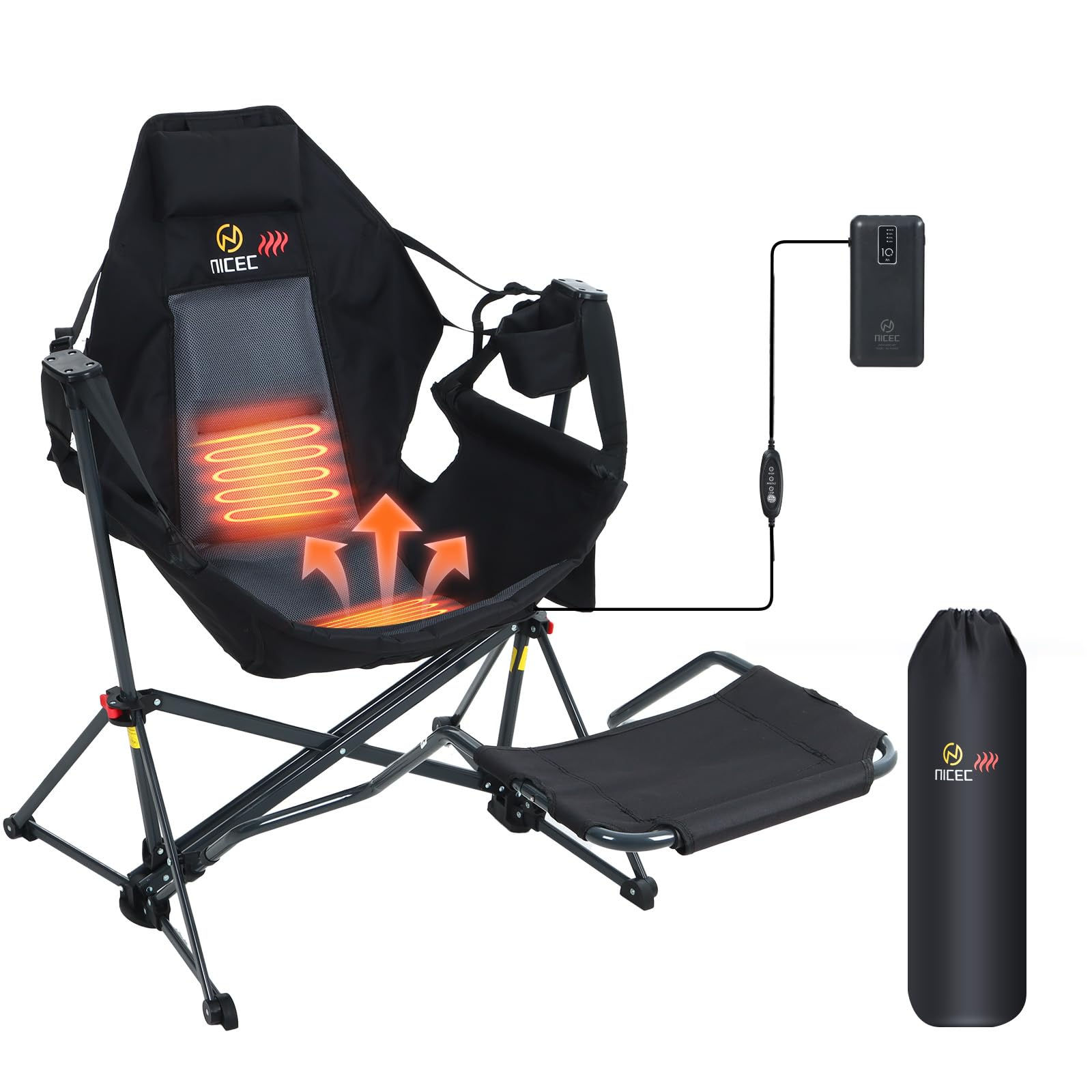 Nice C Hammock Camping Chair with Footrest Heated Camping Chair Hammock Camping 