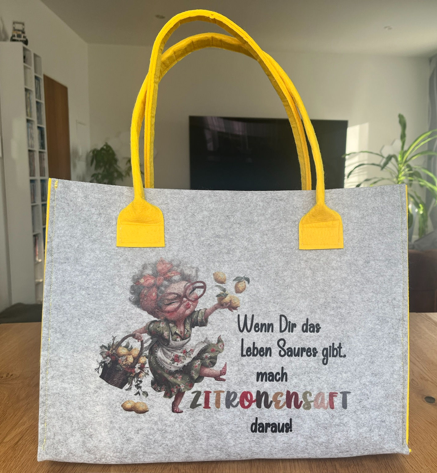 Filztasche "Wenn dir das Leben...."