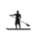 a paddleboarding silouette