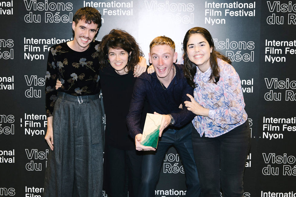El equipo de "El príncipe de Nanawa" en el Festival Visions du Réel, de Suiza. Fuente: GPS Audiovisual