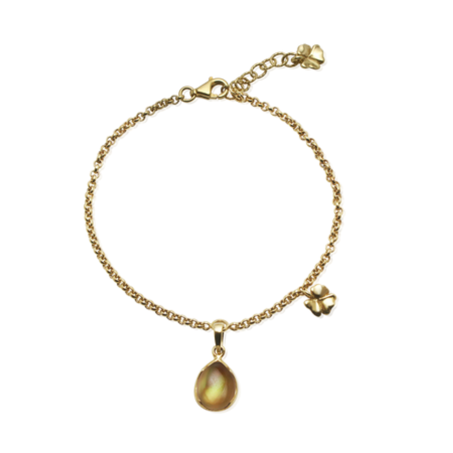 Double Delight Bracelet - Cognac Quartz & Abalone