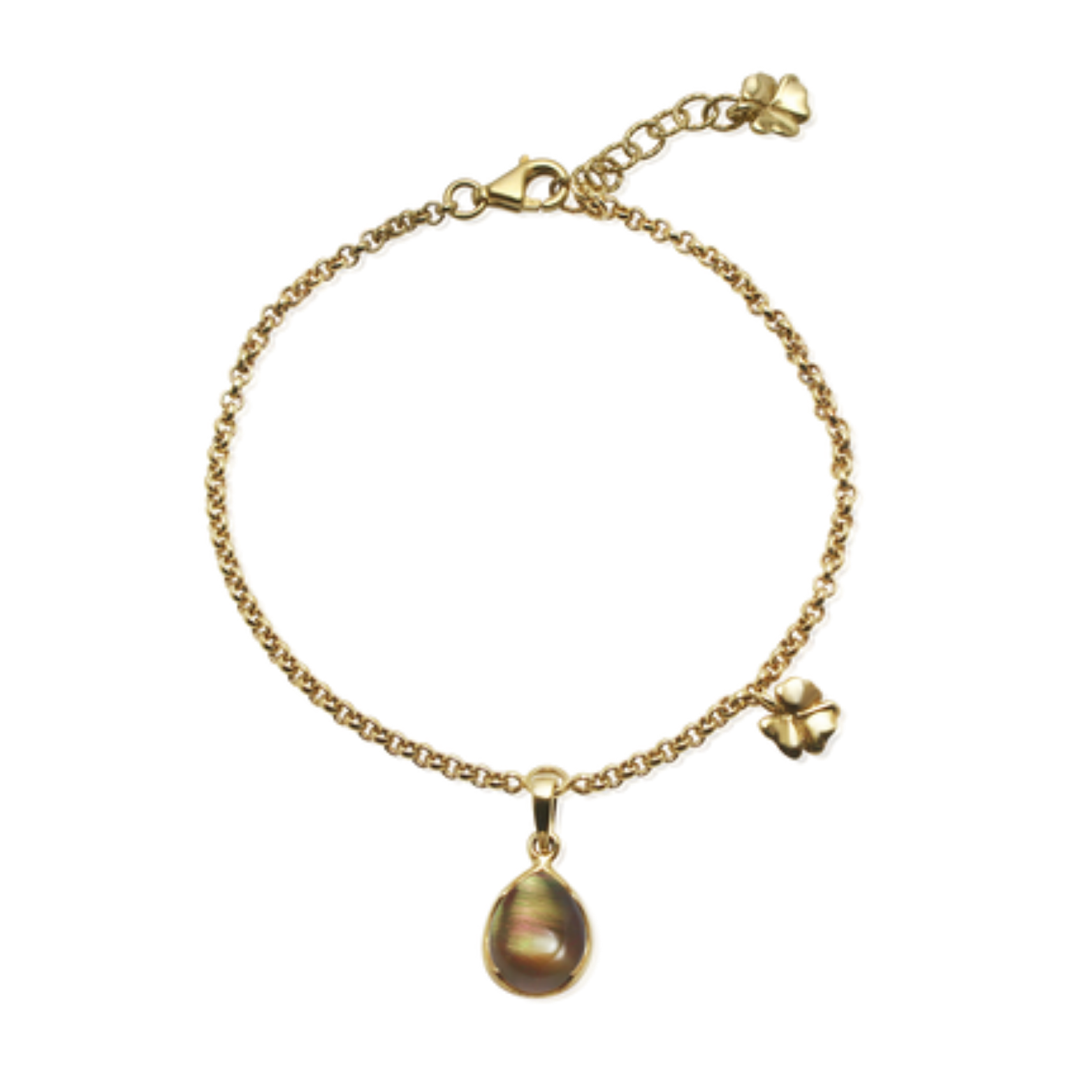 Double Delight Bracelet - Smoky Quartz & Abalone