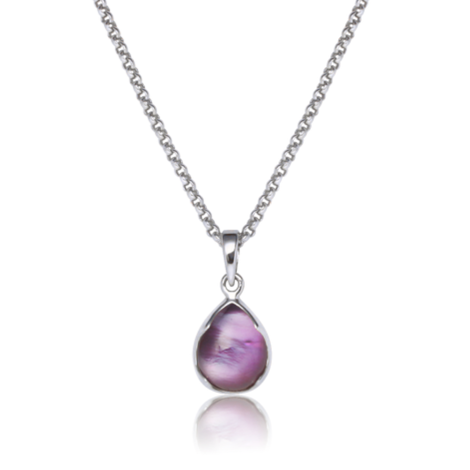 Double Delight Necklace - Amethyst & Abalone