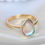 Thumbnail: Double Delight Ring - Clear Quartz & Mother of Pearl