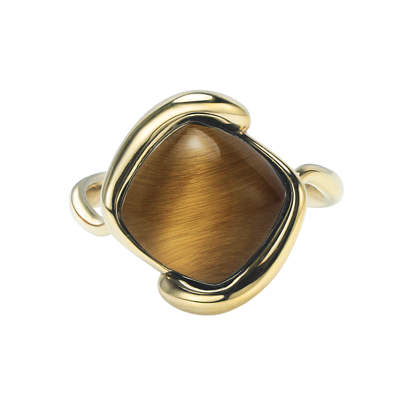Liber Loop Ring - Tiger's Eye