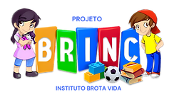 Logo BRINC com o nome do INSTITUTO BROTA VIDA