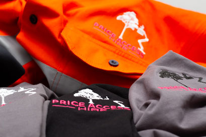 a shirt that says price access hire on it