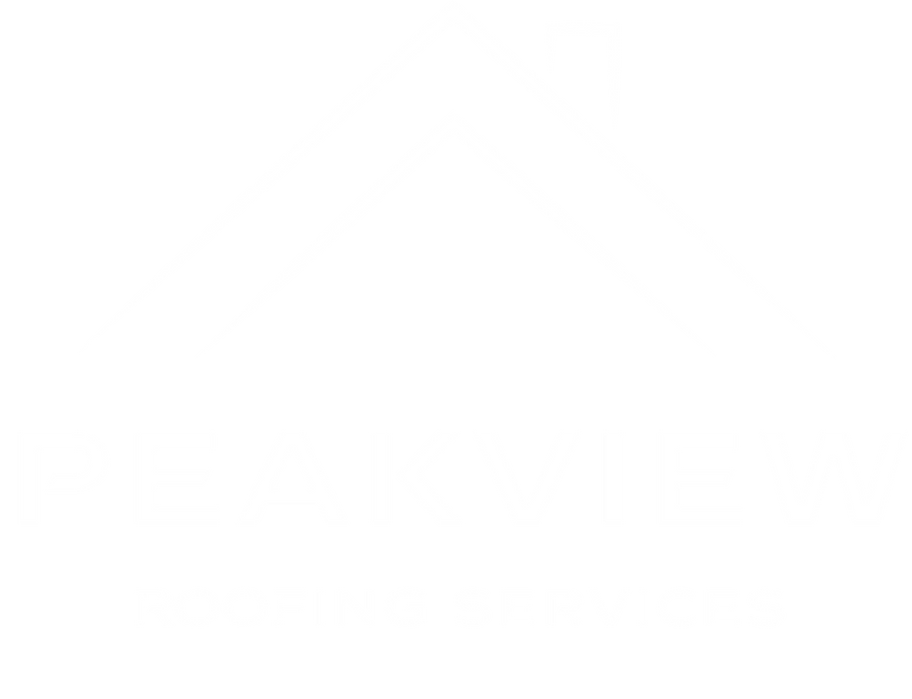Peakview Roofing Services logo showing a house roof outline