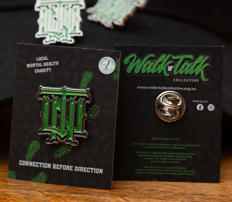 Finished Walk n Talk enamel badges and branded cap